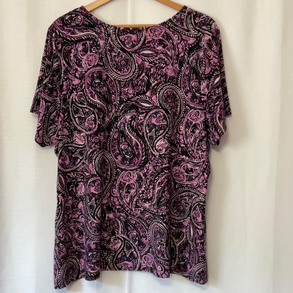 Croft & Barrow Paisley Print Women's Top Size 2X - Picture 6 of 10